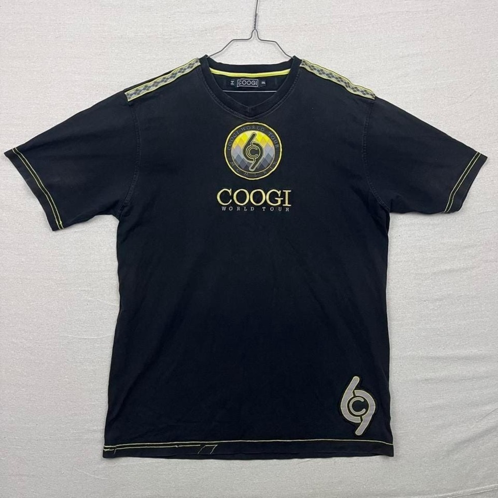 Y2K Coogi World Tour‎ Embroidered Black Tee Shirt